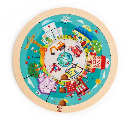 Imagine Hape Puzzle rotund cu 2 fețe