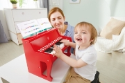 Imagine Hape pian electronic roșu cu lumini