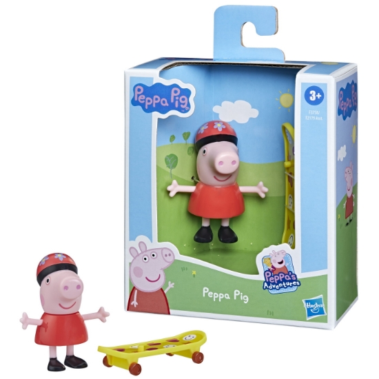 Imagine PEPPA PIG FIGURINA PRIETENII AMUZANTI PEPPA PIG CU SKATEBOARD 7CM