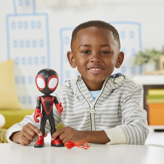 Imagine SPIDEY PRIETENII EXTRAORDINARI FIGURINA MILES MORALES SPIDER MAN SUPRADIMENSIONATA 22.8CM