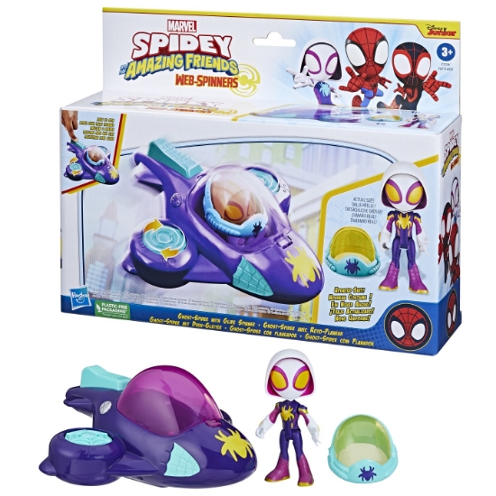 Imagine SPIDEY PRIETENII EXTRAORDINARI SET MASINUTA SI FIGURINA GHOST SPIDER