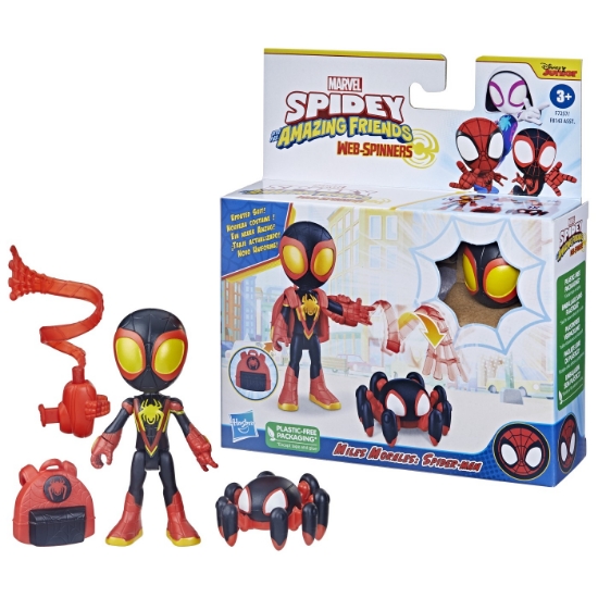 Imagine SPIDEY PRIETENII EXTRAORDINARI SET FIGURINA MILES MORALES SPIDER MAN 10CM SI ACCESORII