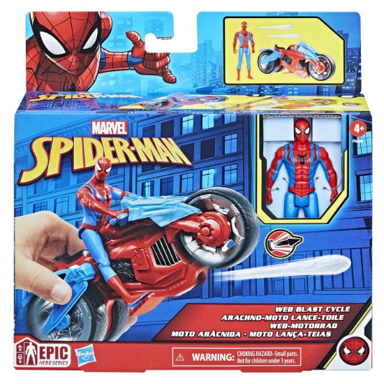 Imagine SPIDERMAN SET FIGURINA SI VEHICUL WEB BLAST CYCLE