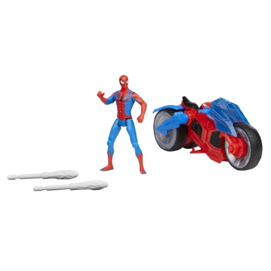 Imagine SPIDERMAN SET FIGURINA SI VEHICUL WEB BLAST CYCLE