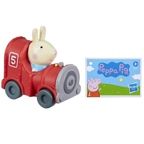 Imagine PEPPA PIG MASINUTA BUGGY LOCOMOTIVA SI FIGURINA IEPURASUL REBECCA 