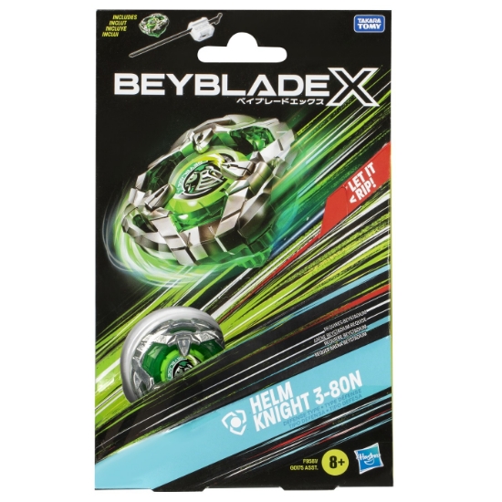 Imagine BEYBLADE X LET IT RIP SET LANSATOR SI ROATA HELM KNIGHT 3-80N