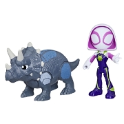 Imagine SPIDEY SI PRIETENII MARVEL DINO WEBS GHOST-SPIDER SI RHINO DINO