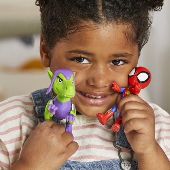 Imagine SPIDEY SI PRIETENII MARVEL DINO WEBS SPIDEY SI GOBLIN RAPTOR