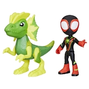 Imagine SPIDEY SI PRIETENII MARVEL DINO WEBS MILES SPIN MORALES SI MARVEL'S ELECTROSAURUS