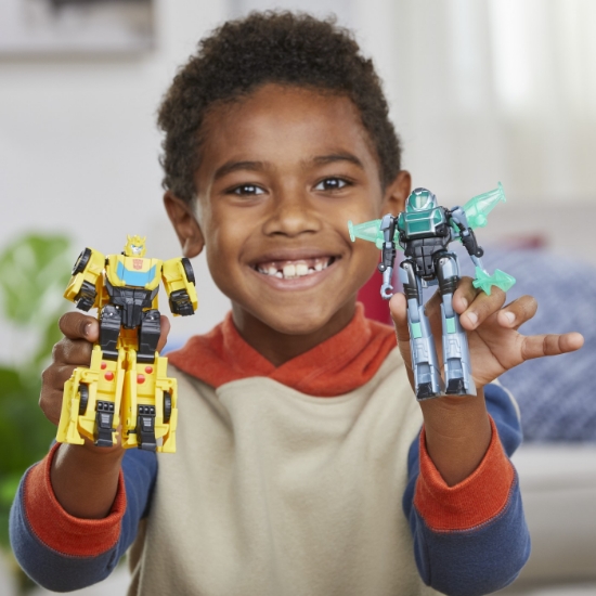 Imagine TRANSFORMERS EARTHSPARK SET 2 FIGURINE BUMBLEBEE SI MO MALTO