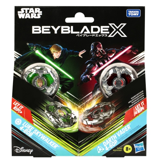 Imagine BEYBLADE X STAR WARS PACHET DUO LUKE SKYWALKER 4-80B SI DARTH VADER 4-60P