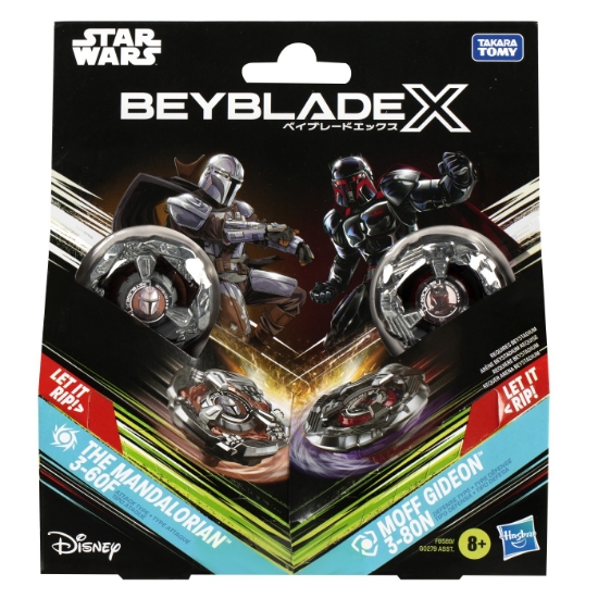 Imagine BEYBLADE X STAR WARS PACHET DUO THE MANDALORIAN 3-60F SI MOFF GIDEON 3-80N