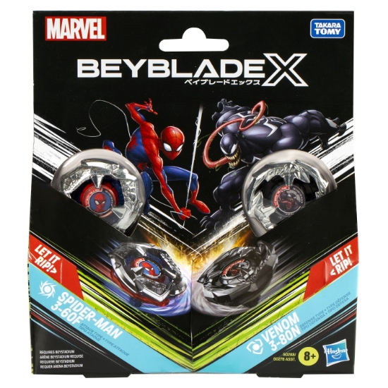 Imagine BEYBLADE X MARVEL SET DUO SPIDER MAN 3-60F SI VENOM 3-80N