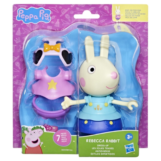 Imagine  PEPPA PIG SET FIGURINA SI ACCESORII VESTIMENTARE IEPURASUL REBECCA 15CM