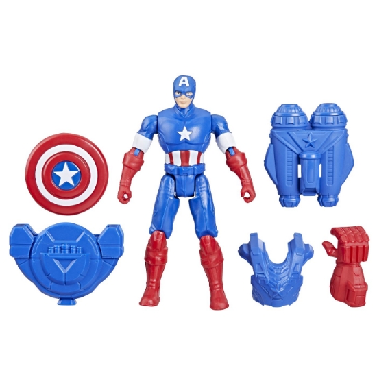 Imagine AVANGERS EPIC HERO BATTLE GEAR FIGURINA CAPTAIN AMERICA 10CM