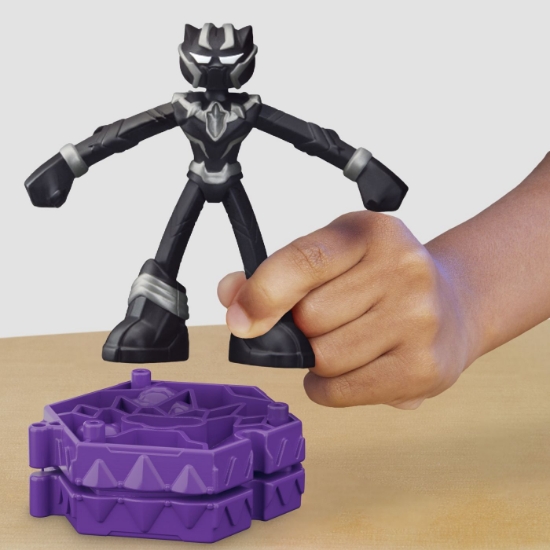 Imagine PLAY-DOH MARVEL FIGURINA FLEXIBILA CU ACCESORII BLACK PANTHER 10CM	