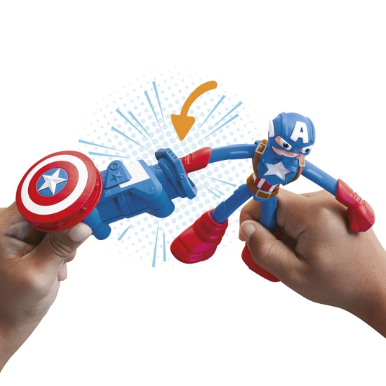 Imagine PLAY-DOH MARVEL FIGURINA FLEXIBILA CU ACCESORII CAPTAIN AMERICA 10CM