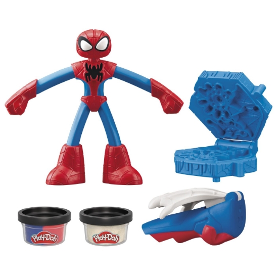 Imagine PLAY-DOH MARVEL FIGURINA FLEXIBILA CU ACCESORII SPIDER MAN 10CM	