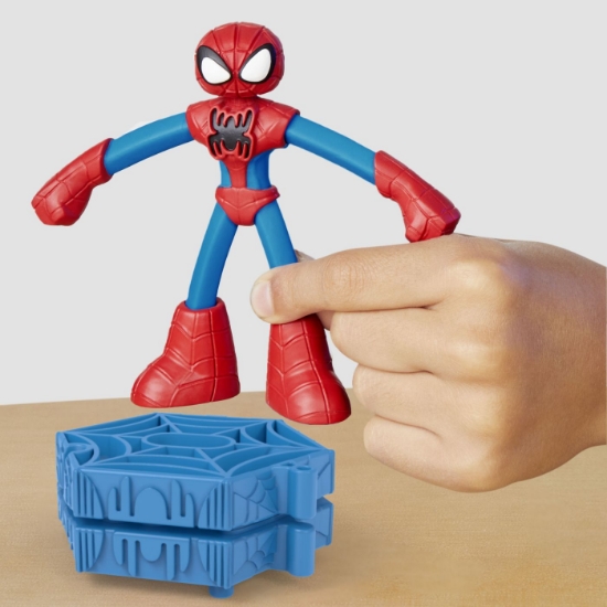 Imagine PLAY-DOH MARVEL FIGURINA FLEXIBILA CU ACCESORII SPIDER MAN 10CM	