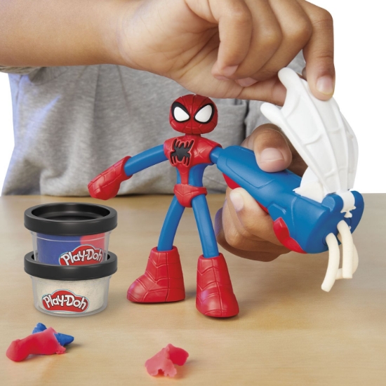 Imagine PLAY-DOH MARVEL FIGURINA FLEXIBILA CU ACCESORII SPIDER MAN 10CM	