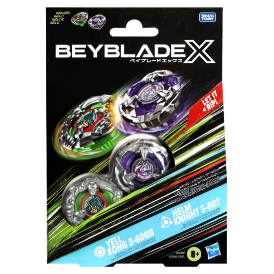 Imagine BEYBLADE X PACHET DUO YELL KONG 3-60GB SI HELM KNIGHT 5-80T