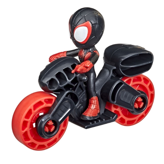 Imagine SPIDERMAN SET MOTOCICLETA SI FIGURINA MILES MORALES SPIDER MAN 6CM