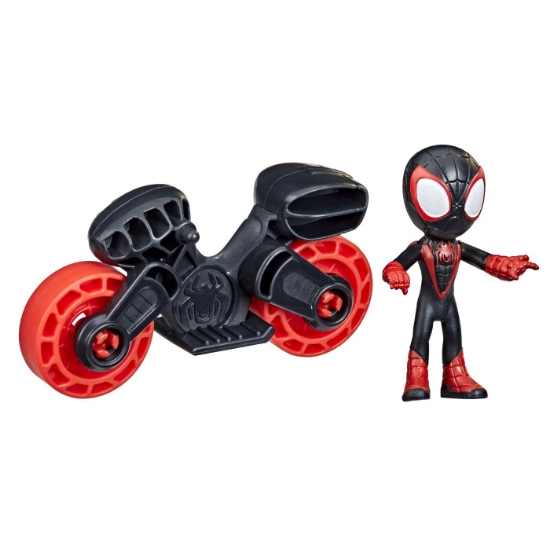 Imagine SPIDERMAN SET MOTOCICLETA SI FIGURINA MILES MORALES SPIDER MAN 6CM