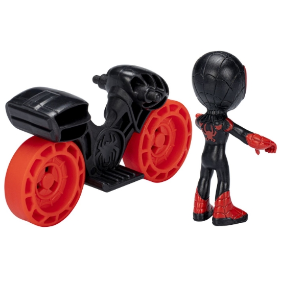 Imagine SPIDERMAN SET MOTOCICLETA SI FIGURINA MILES MORALES SPIDER MAN 6CM