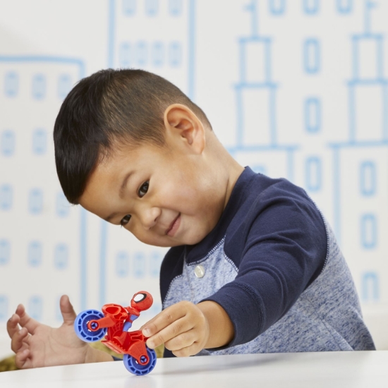 Imagine SPIDERMAN SET MOTOCICLETA SI FIGURINA SPIDEY 6CM