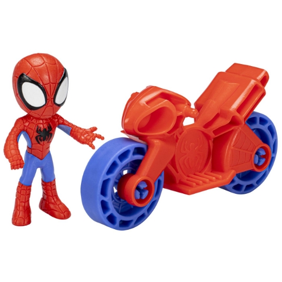 Imagine SPIDERMAN SET MOTOCICLETA SI FIGURINA SPIDEY 6CM