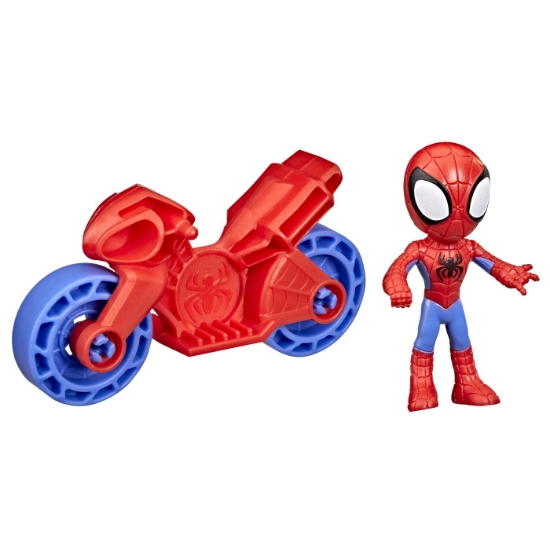 Imagine SPIDERMAN SET MOTOCICLETA SI FIGURINA SPIDEY 6CM