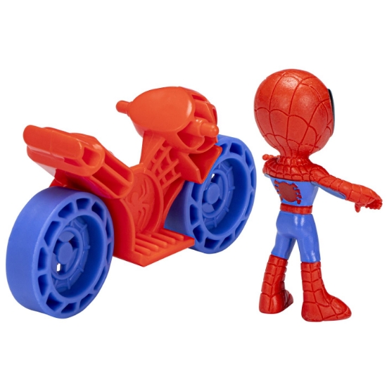 Imagine SPIDERMAN SET MOTOCICLETA SI FIGURINA SPIDEY 6CM