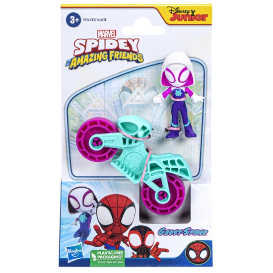 Imagine SPIDERMAN SET MOTOCICLETA SI FIGURINA GHOST SPIDER 6CM