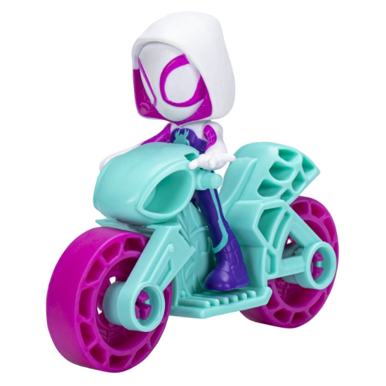 Imagine SPIDERMAN SET MOTOCICLETA SI FIGURINA GHOST SPIDER 6CM
