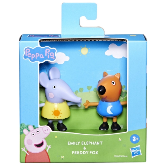 Imagine PEPPA PIG PRIETENI BUNI SET 2 FIGURINE ELEFANTUL EMILY SI VULPITA FREDDY