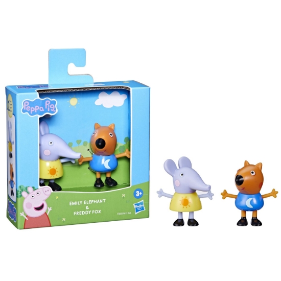 Imagine PEPPA PIG PRIETENI BUNI SET 2 FIGURINE ELEFANTUL EMILY SI VULPITA FREDDY