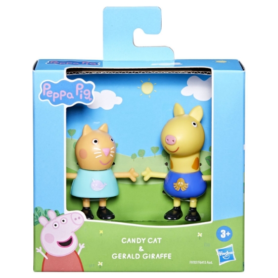 Imagine PEPPA PIG PRIETENI BUNI SET 2 FIGURINE PISICA CANDY SI GIRAFA GERALD
