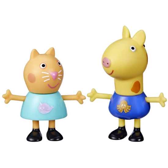 Imagine PEPPA PIG PRIETENI BUNI SET 2 FIGURINE PISICA CANDY SI GIRAFA GERALD
