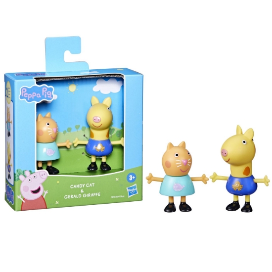 Imagine PEPPA PIG PRIETENI BUNI SET 2 FIGURINE PISICA CANDY SI GIRAFA GERALD