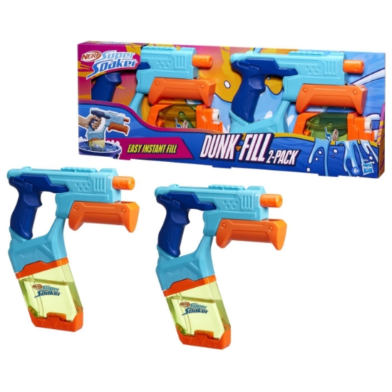 Imagine NERF SUPER SOAKER SET 2 BLASTERE NERF DUNK FILL 