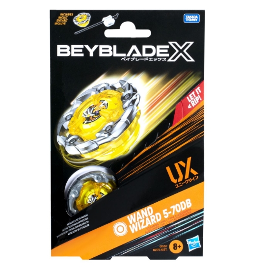 Imagine BEYBLADE X LET IT RIP SET LANSATOR SI ROATA WAND WIZARD 5-70DB UX
