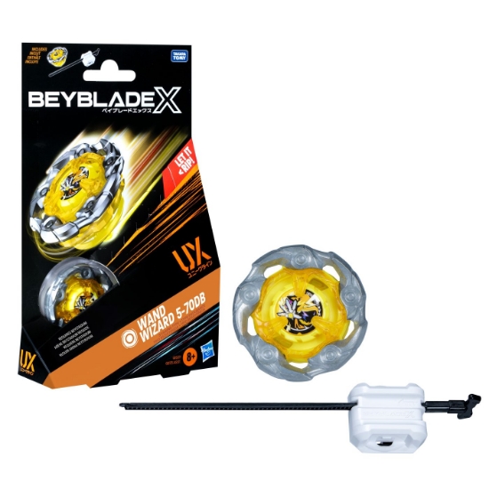 Imagine BEYBLADE X LET IT RIP SET LANSATOR SI ROATA WAND WIZARD 5-70DB UX