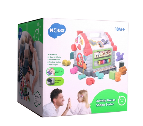 Imagine Căsuță educativă cu forme, sunete și animăluțe – Lumea învățării începe aici!