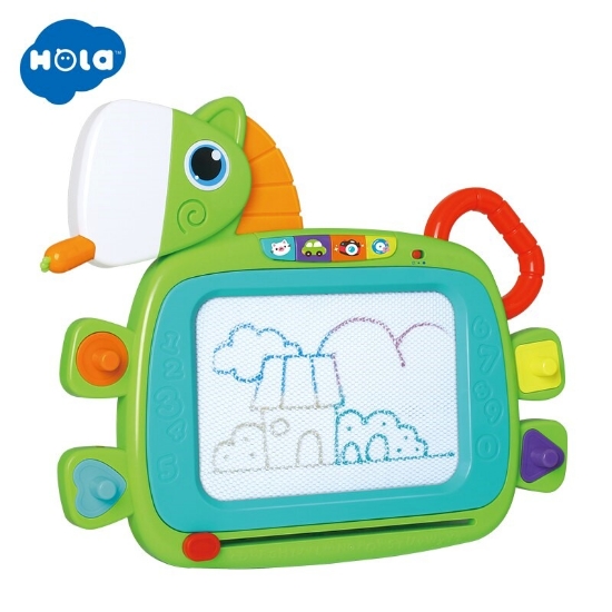 Imagine Tablă magnetică interactivă cu muzică, lumini și stampile – cu mâner