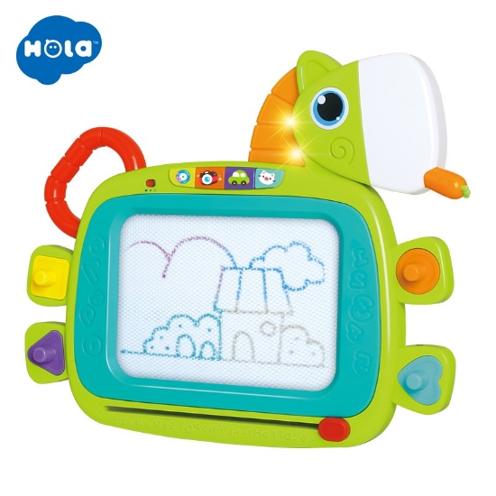 Imagine Tablă magnetică interactivă cu muzică, lumini și stampile – cu mâner