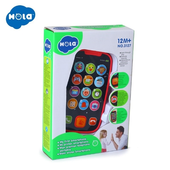 Imagine Primul meu telefon smart roz cu melodii și lumini interactive