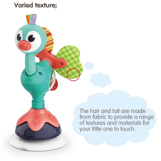 Imagine Jucărie bebe cu ventuză – Păun