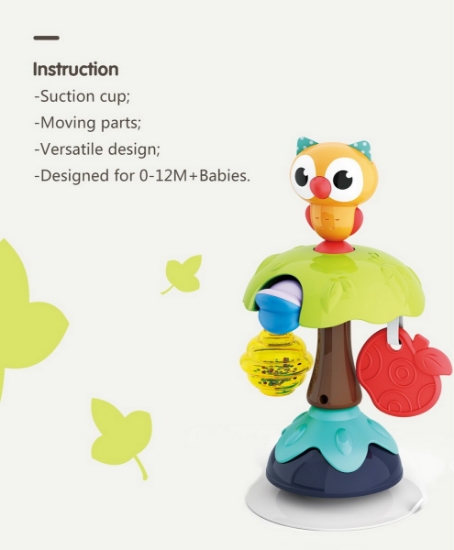 Imagine Jucărie bebe cu ventuză – Bufniță