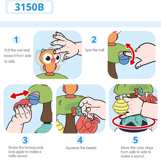 Imagine Jucărie bebe cu ventuză – Bufniță