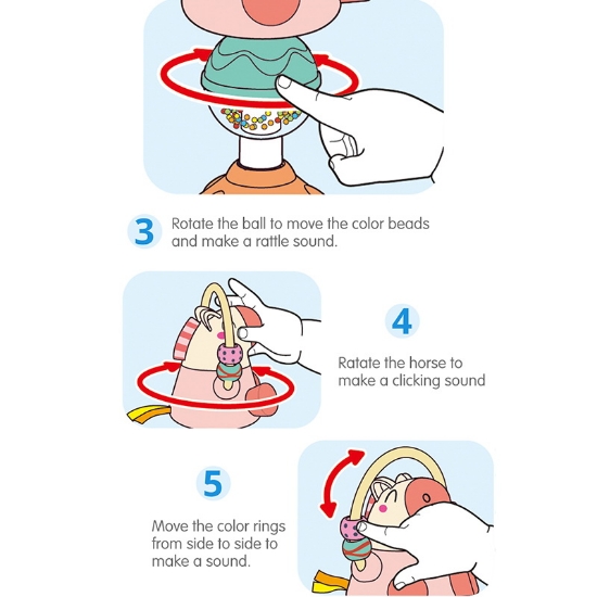 Imagine Jucărie bebe cu ventuză – Animăluț